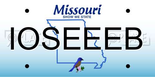 IOSEEEB Missouri License Plate