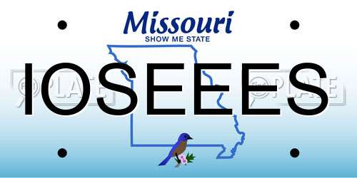 IOSEEES Missouri License Plate