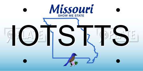 IOTSTTS Missouri License Plate