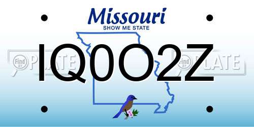 IQ0O2Z Missouri License Plate