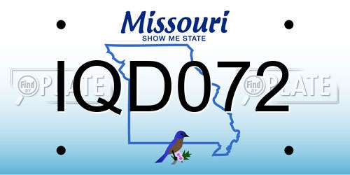 IQD072 Missouri License Plate