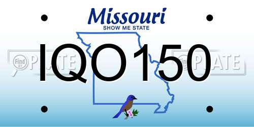 IQO150 Missouri License Plate