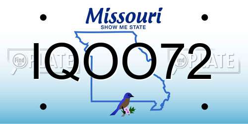 IQOO72 Missouri License Plate