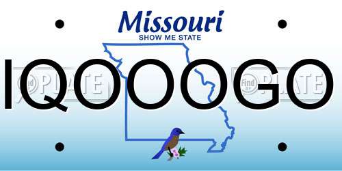 IQOOOGO Missouri License Plate