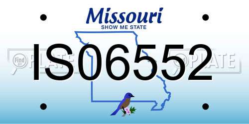 IS06552 Missouri License Plate