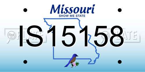 IS15158 Missouri License Plate