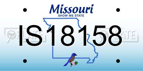 IS18158 Missouri License Plate
