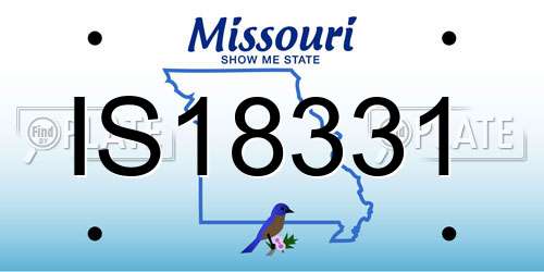 IS18331 Missouri License Plate