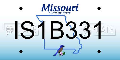 IS1B331 Missouri License Plate