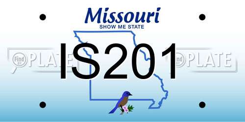 IS201 Missouri License Plate