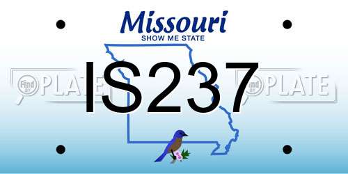 IS237 Missouri License Plate