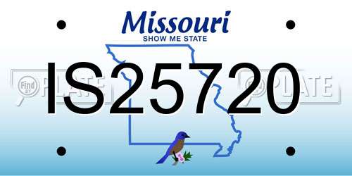 IS25720 Missouri License Plate
