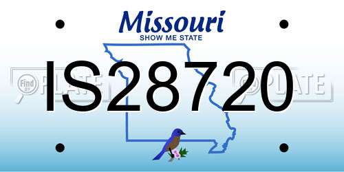 IS28720 Missouri License Plate