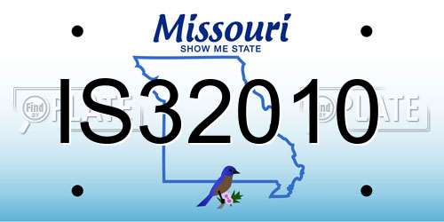 IS32010 Missouri License Plate