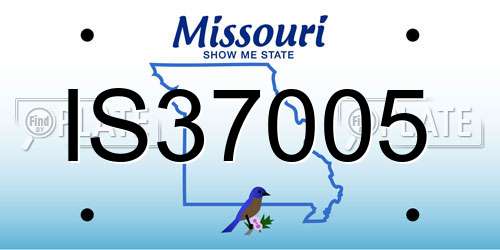IS37005 Missouri License Plate