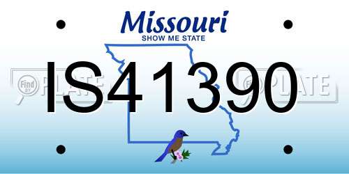 IS41390 Missouri License Plate