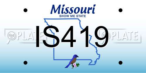 IS419 Missouri License Plate