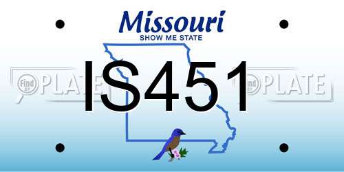 IS451 Missouri License Plate
