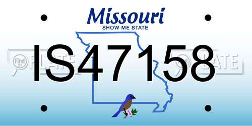 IS47158 Missouri License Plate