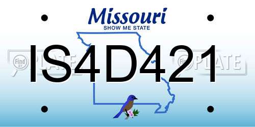 IS4D421 Missouri License Plate