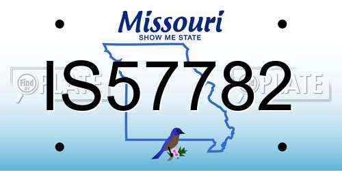 IS57782 Missouri License Plate
