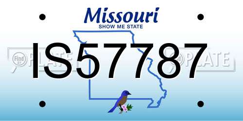 IS57787 Missouri License Plate