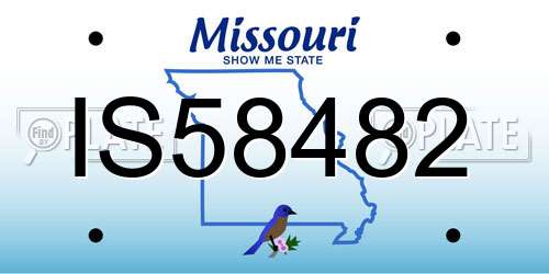 IS58482 Missouri License Plate