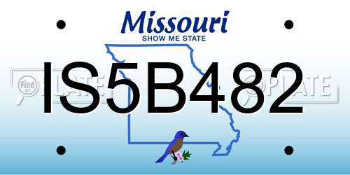 IS5B482 Missouri License Plate