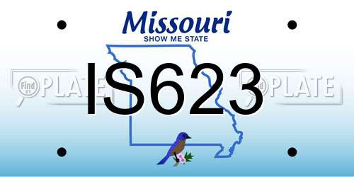 IS623 Missouri License Plate