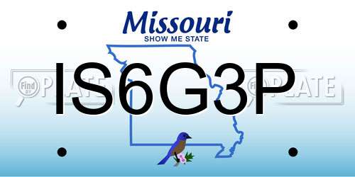 IS6G3P Missouri License Plate