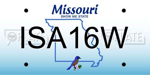 ISA16W Missouri License Plate