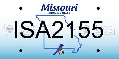 ISA2155 Missouri License Plate