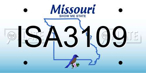 ISA3109 Missouri License Plate