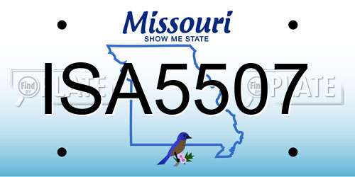 ISA5507 Missouri License Plate
