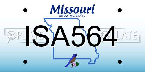 ISA564 Missouri License Plate