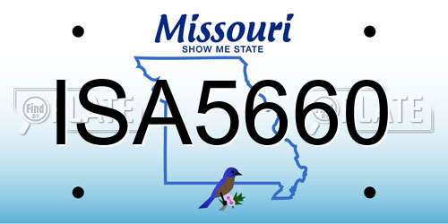 ISA5660 Missouri License Plate
