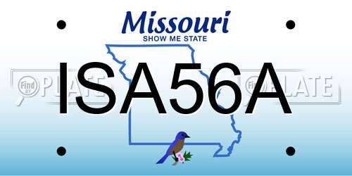 ISA56A Missouri License Plate