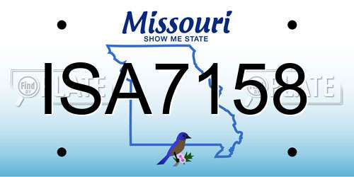 ISA7158 Missouri License Plate