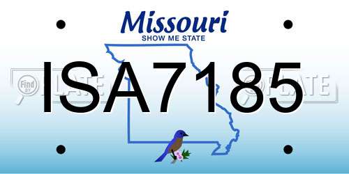 ISA7185 Missouri License Plate