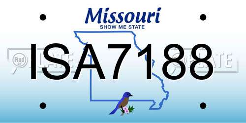 ISA7188 Missouri License Plate