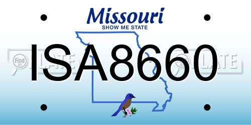 ISA8660 Missouri License Plate