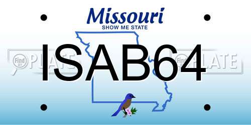 ISAB64 Missouri License Plate