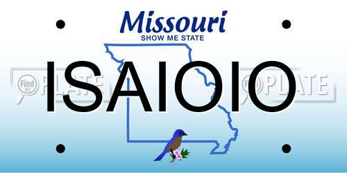 ISAIOIO Missouri License Plate