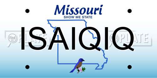 ISAIQIQ Missouri License Plate