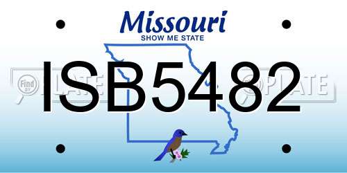 ISB5482 Missouri License Plate