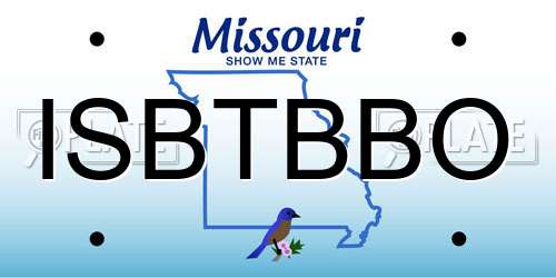 ISBTBBO Missouri License Plate