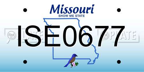 ISE0677 Missouri License Plate