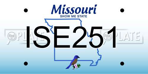 ISE251 Missouri License Plate