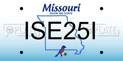 ISE25I Missouri License Plate