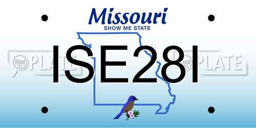 ISE28I Missouri License Plate